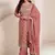 Peach embroidered jacquard pakistani salwar suit