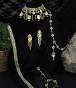 Minty winty full set with necklace, earrings, hathphool, maangtikka & waistbelt