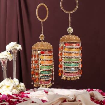 7 vachan meenakari kaleere - set of 2 pieces 1