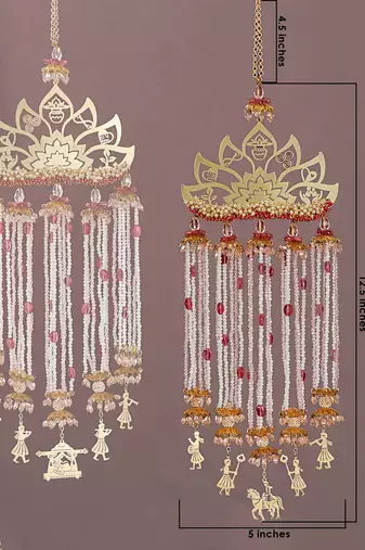 7 vachan symbols with lotus flat kaleere - set of 2 pieces