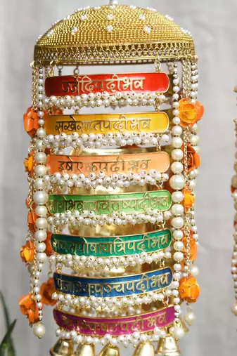 7 vachan meenakari kaleere - set of 2 pieces