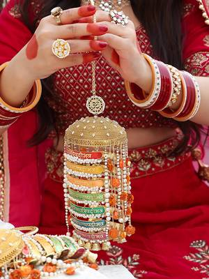 7 vachan meenakari kaleere - set of 2 pieces 5