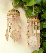 Golden disk with twinkling stars mini kaleere pink