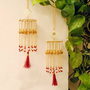 Ghunghroo and tassel mini kaleera red 1