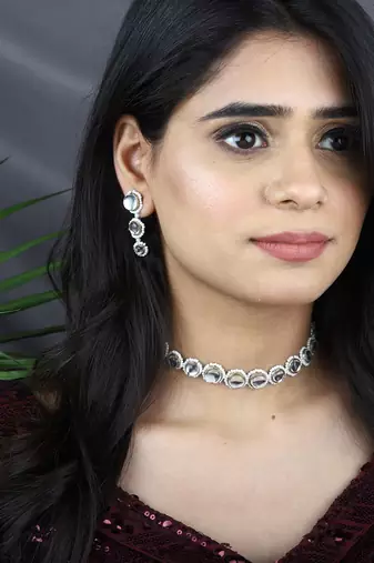 Round bound full set with necklace and earrings