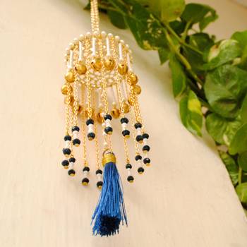Ghunghroo and tassel mini kaleera blue 2