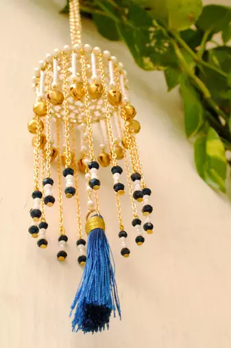 Ghunghroo and tassel mini kaleera blue