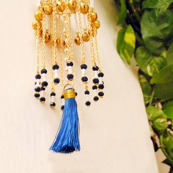 Ghunghroo and tassel mini kaleera blue 3