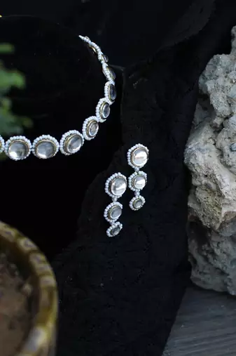 Round bound full set with necklace and earrings