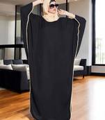 Black free size kaftan abaya with side slits