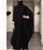 Black kaftan with lacework