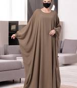Dark-olive kaftan with elasticated sleeves