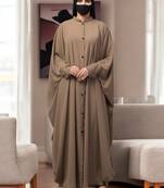 Dark-olive front open kaftan