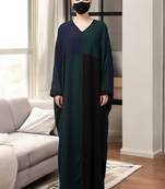 colour blocked kaftan abaya in free size