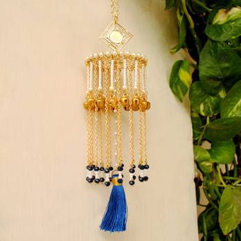 Ghunghroo and tassel mini kaleera blue 4