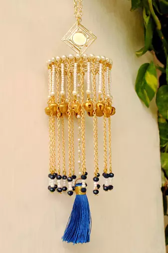 Ghunghroo and tassel mini kaleera blue