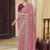 Majenta pink georgette party wear saree with blouse fabric 