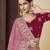 Majenta pink georgette party wear saree with blouse fabric 