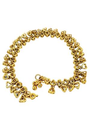 Gold plated kundan studded anklet 4