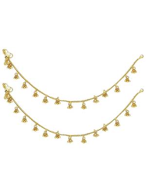 Gold plated thin bell anklet 2