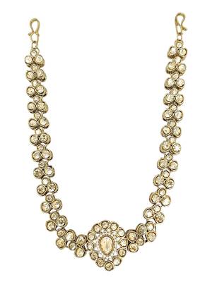Gold plated stone studded matha patti 3