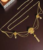 Gold plated temple design waist chain kamarbandh