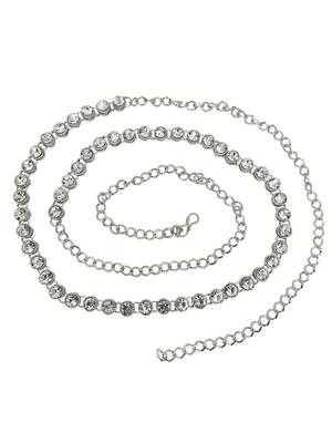 Silver plated stone studded waist chain kamarbandh 2