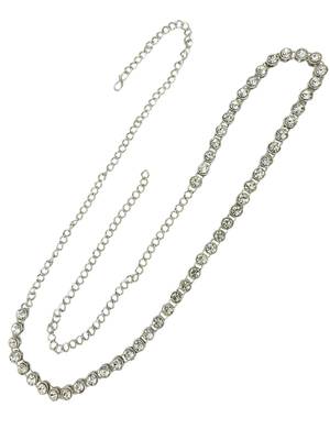 Silver plated stone studded waist chain kamarbandh 3