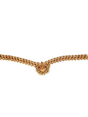 Gold plated temple, peacock design waist chain kamarbandh 3
