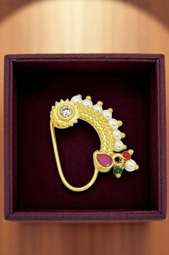 Gold plated himali nose pin ring