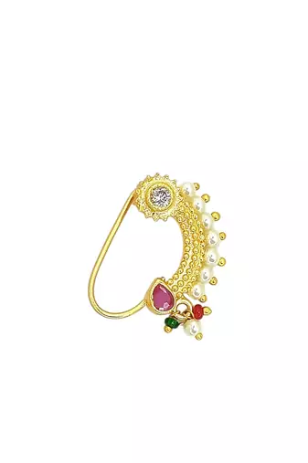 Gold plated himali nose pin ring