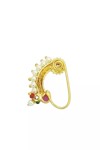 Gold plated himali nose pin ring