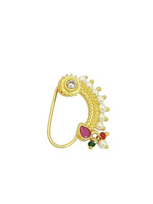 Gold plated himali nose pin ring 4