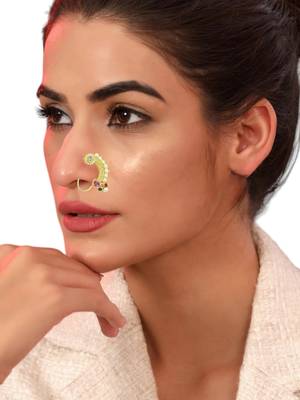 Gold plated himali nose pin ring 5