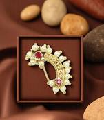 Gold plated peshwai nose pin ring