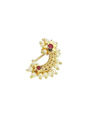 Gold plated peshwai nose pin ring 3