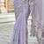 Light purple silk party wear saree with blouse fabric 