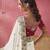 White ice georgette party wear saree with blouse fabric 