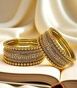 9blings set of 10 gold plated ball chain bangle set