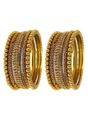9blings set of 10 gold plated ball chain bangle set 3