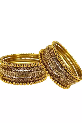 9blings set of 10 gold plated ball chain bangle set