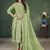 Green lakhnavi sequins zari resham georgette anarkali suit