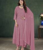 Gajari lakhnavi sequins zari resham georgette anarkali suit