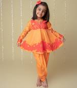 Sunset applique dhoti set for kids