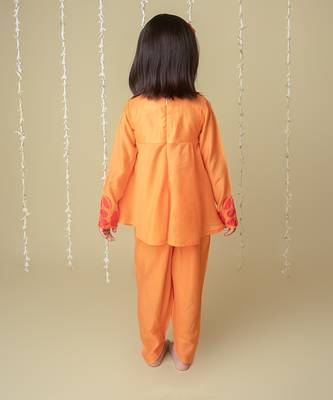 Sunset applique dhoti set for kids 4
