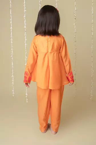 Sunset applique dhoti set for kids