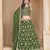 Green Embroidered Resham Zari Sequins Organza Lehenga
