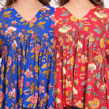 Pack of 2 handmade jaipuri printed rayon fabric designer tops & tunics 2
