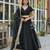 Black Solid Organza Lehenga with Choli and Dupatta