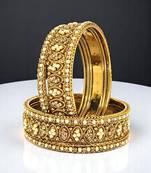 9blings set of 6 gold plated oval design bangle set
